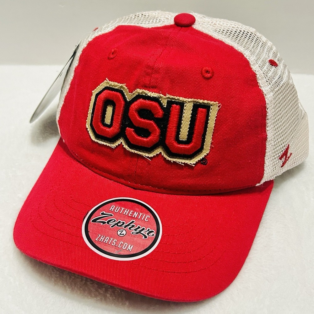 Zephyr Ohio State Buckeyes Traveler Trucker Hat Cap‎ Adjustable Snap Red NCAA